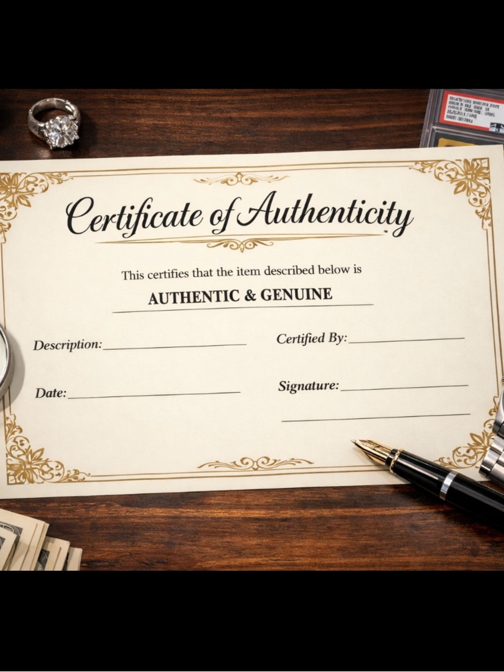 Certificate of Authenticity - purchase COA for your item